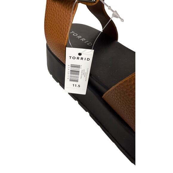 Torrid Flatform Gladiator SZ 11.5 Brown Chunky Faux Leather Platform Sandal NWT - Picture 6 of 6